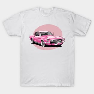 Pink Classic Barbie Car T-Shirt